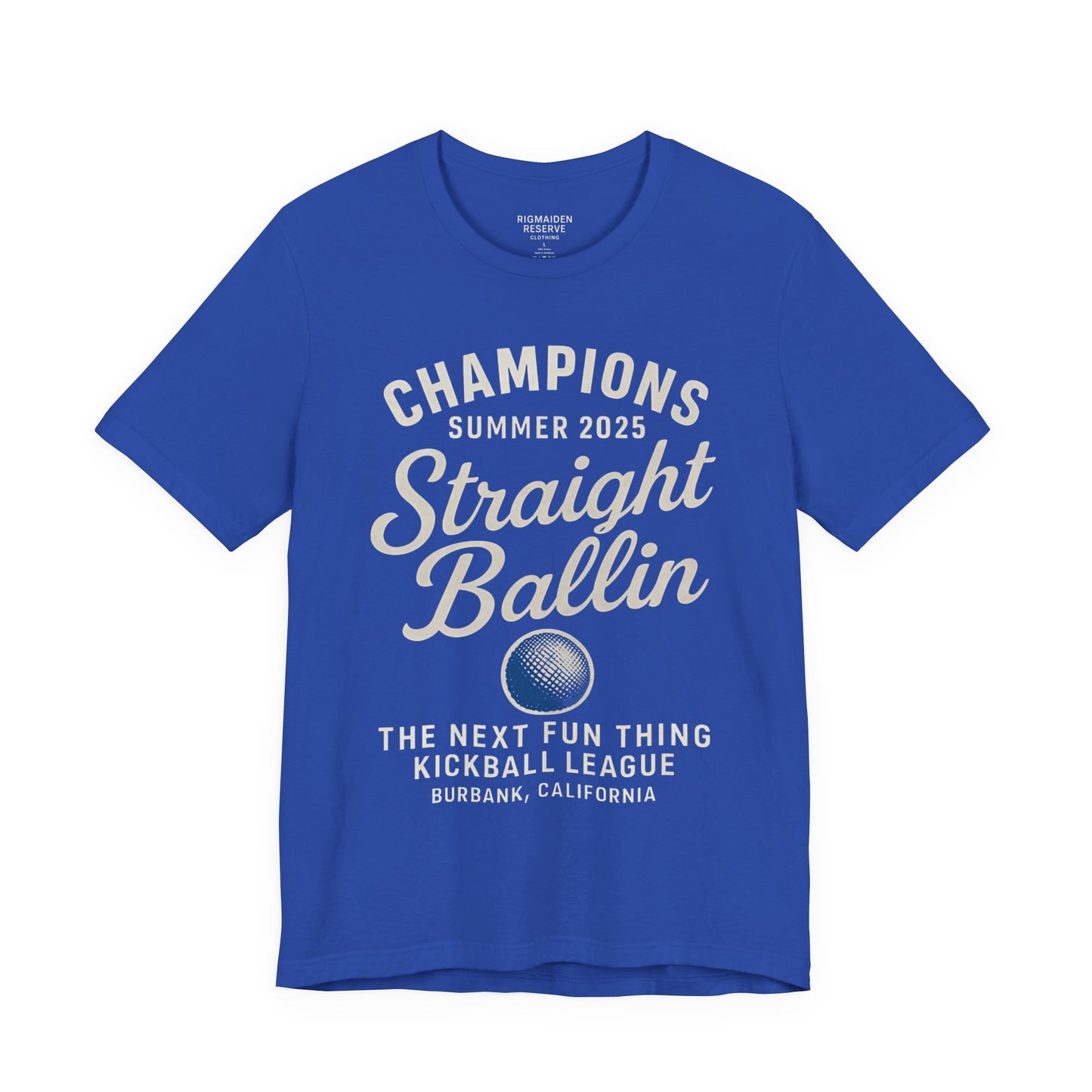 Summer Kickball League Champion Tee - White Graphic